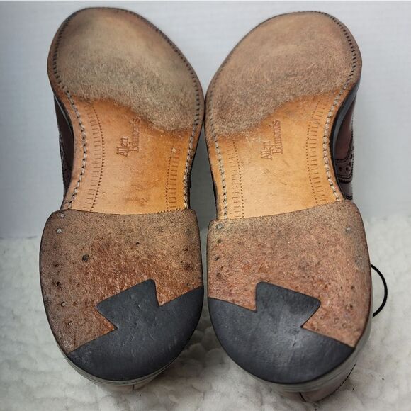 Allen Edmonds Cambridge Mens Shell Cordovan Shoes Size 9 Brown Wingtip Leather - Picture 10 of 11